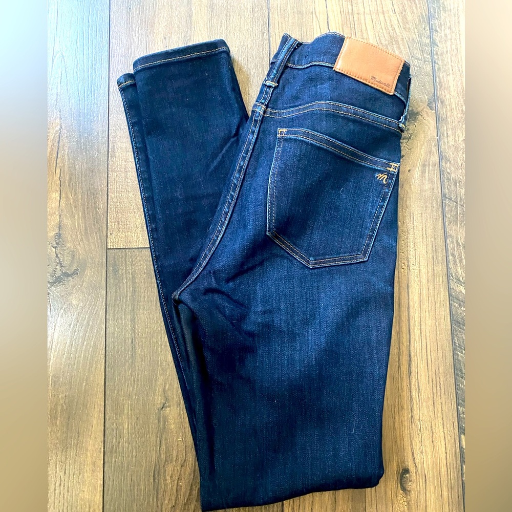 Madewell High Rise Skinny Blue Jeans